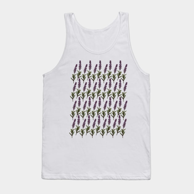 Vintage Lavender Pattern Tank Top by soulfulprintss8